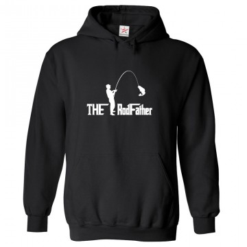 The Rodfather Classic Unisex Kids and Adults Pullover Hoodie for Fishing Lovers